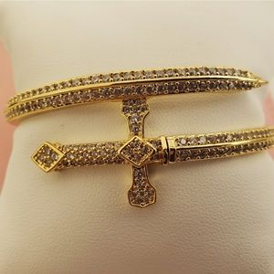 ICED OUT CROSS OR SWORD BRACELET FOR MEN OR WOMEN